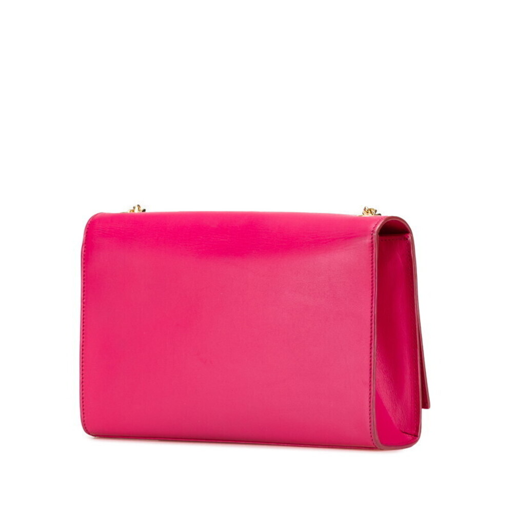 Saint Laurent logo tassel chain shoulder bag pink leather - Picture 2 of 9